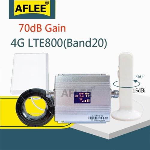 Europe 4G Cellular Amplifier Band20 800Mhz 4G Network Mobile Signal Booster LTE 800Mhz 4G CellPhone Signal Repeater GSM 4G
