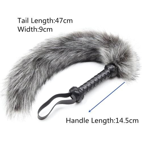 Adults Sex Products of Tail Whip with Leather Handle for Bdsm Bondage Hotwife Fetish Spank Paddle Erotic Accessories