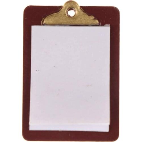 1:12 Scale Mini Dollhouse Miniature Accessories Paper Clipboard Decor Toy