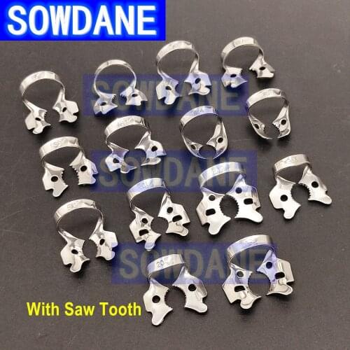 1 PC Dental Oral Care Clip Rubber Dam Holder Dental Rubber Dam Clamp Clip Stainless steel Rubber Dam Clamps with Saw Tooth