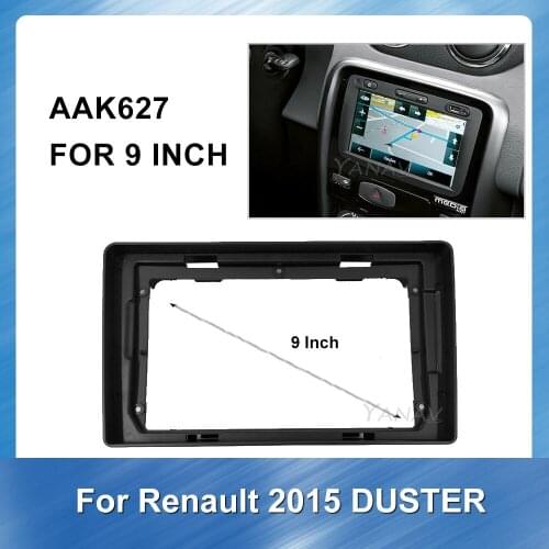 2 Din 9 INCH Car Radio Dash Panel for-Renault DUSTER 2014-2017 car stereo receiver Panel Dash Kit Installation Frame Trim Beze