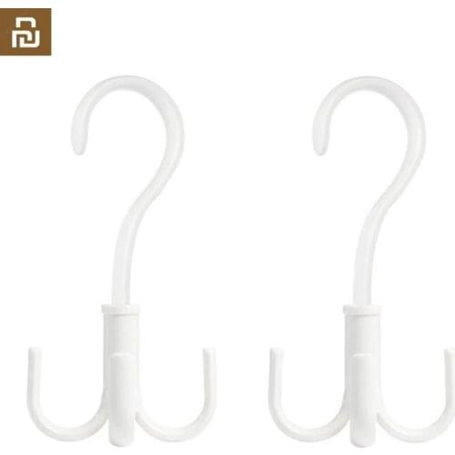 2pcs Youpin JORDAN JUDY 360 Degree Rotating Hook Four Claw Hooks Multi-Function Wet Dry Hanger Hooks not Easy to Drop Practical