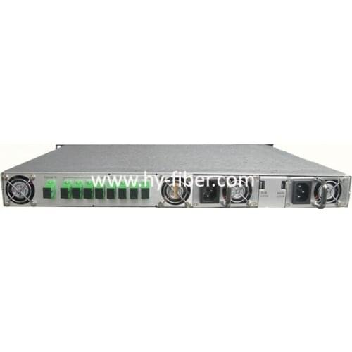 4 Way CATV 1550nm Optical Amplifier EDFA 20dBm With WDM SC/APC Fiber Port Dual Power Supply 220V or 48V
