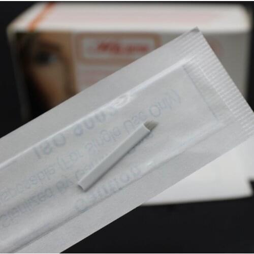 50Pcs/box 316L Stainless Eyebrow Embroidery Microblading Blade 0.2mm 11 Pin Permanent Makeup Manual Tattoo Eyebrow Needles