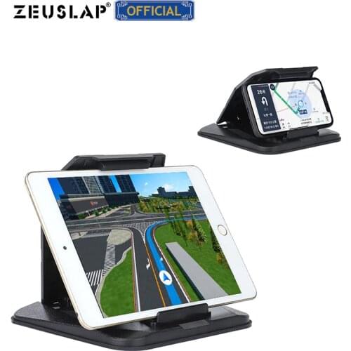 ZEUSLAP 5" to 9.6" Universal Phone Tablet Car Holder GPS Navigation Dashboard Mobile Phone Holder Portable Monitor Stand Bracket