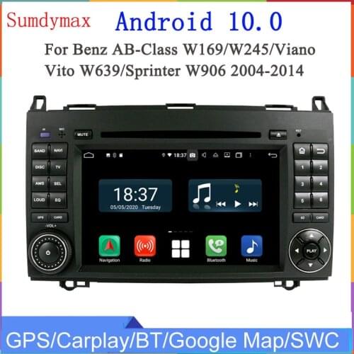 4G RAM 128G ROM android 10 CAR DVD PLAYER for Mercedes/Benz/Sprinter/B200/B-class/W245/B170/W169 vito viano with GPS navi
