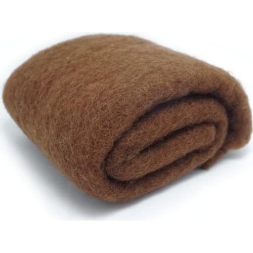 Free shipping Natural wool Batt /semi-felting wool for needle felt, felting needle ,Spinning fiber, Photo props Light brown