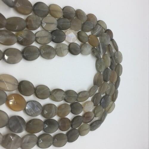 10x14mm Spectrolite Shimmer Stone Ellipse Shape Natura Stone Beads Gemstone Jewelry Making Bracelet Necklace DIY Luck Health