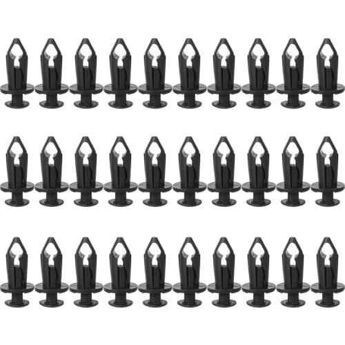 Mayitr 30PCS Black Nylon ATV Fender Clip Rivet 8MM Universal Fit For Suzuki KingQuad Vinson Eiger Ozark z250 z400 300Ex 400Ex