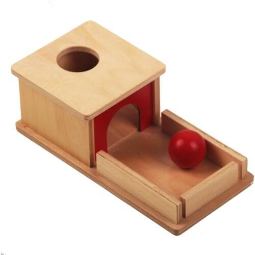 Wooden Montessori Toys Baby Subject Red Ball Box Preschool Learning Educational Toys for Kids juguetes brinquedos ME2264H