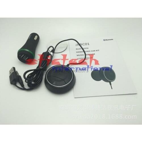 By dhl or ems 10pcs Wireless Car Kit Bluetooth V4.0 NFC AUX Music Audio Receiver Hands-free 3.5mm Built-in Microphone newest