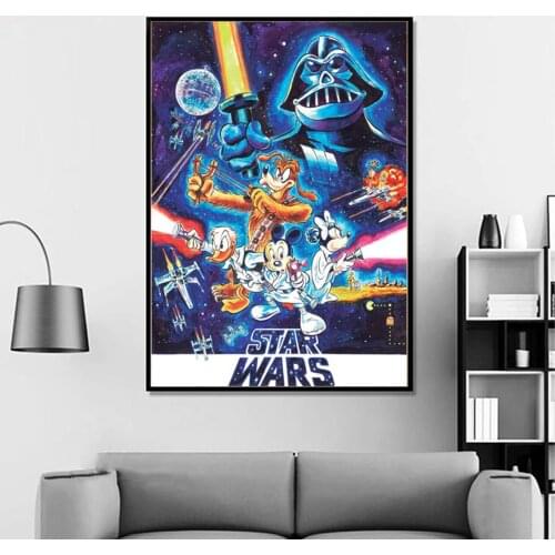 Disney Star Wars Cartoon Canvas Painting Modern Movie Posters and Print Abstract Wall Art Picture for Kid Living Room Home Decor