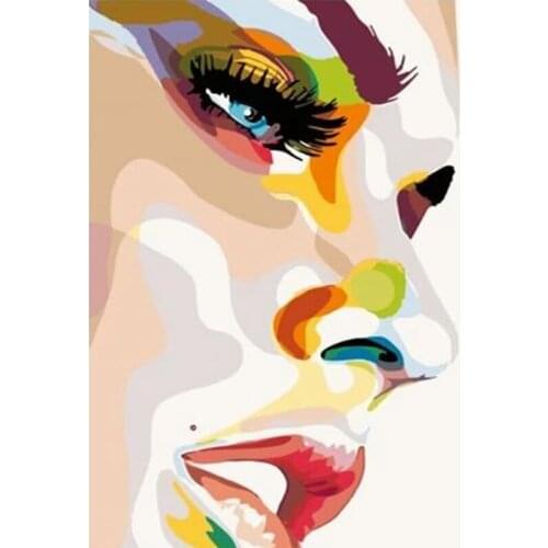 GATYZTORY 60x75cm Abstract Color Woman Painting By Numbers For Adults Diy Framed On Canvas Home Decoration Wall Art Crafts