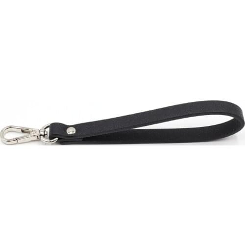 H9ED Imitation Leather Wristlet Hand Strap DIY Bag Replacement Clutch Purse Cellphone Key Chain Wrist Lanyard Solid Color Handle