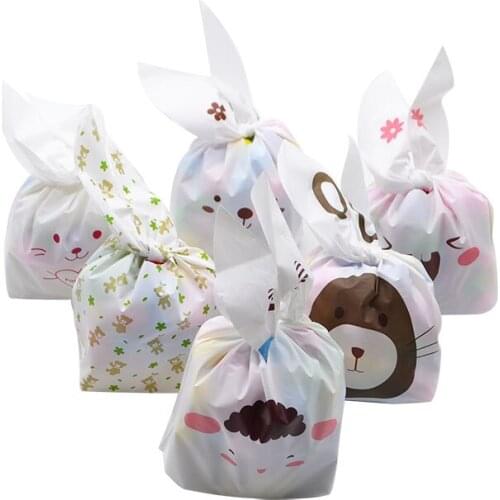 Candy Biscuit Bags Birthday 25pcs/Lot Wedding Favors Candy Gift Bags Easter Party Decoration Packaging Bags