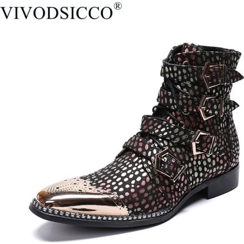 VIVODSICCO Fashion Classic Men Chelsea Shoes Soft Leather Autumn Boots Men Waterproof Warm Shoes Men Comfortable Ankle Boots Man