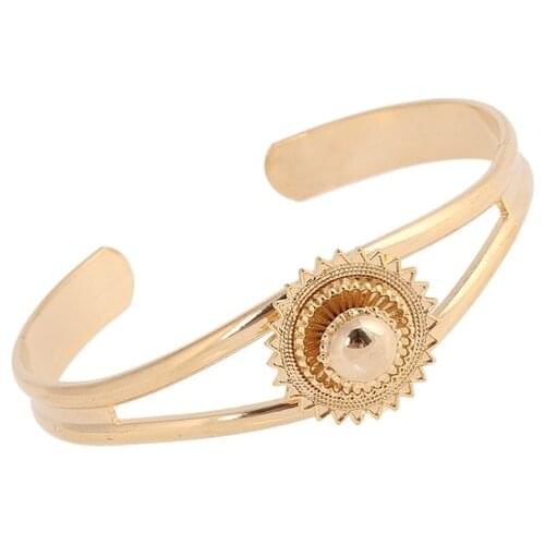 Fashion Dubai Gold Bangle Jewelry Golden Ethiopian Bangle Bracelet Ethiopia Africa Arab Bangles Gold Pulseiras Turkish