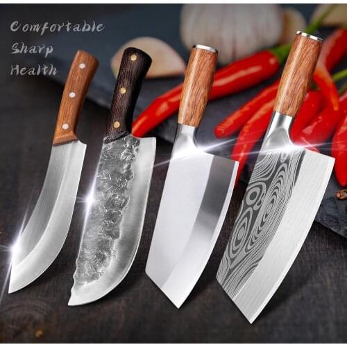 Butcher Knife High Carbon Steel Kitchen Cleaver Knives Vegetables Knife Sharp Camping Cooking Cleaver Chef Butcher knives