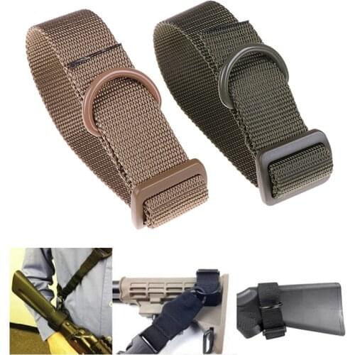 Nylon Tactical Butt stock Sling Loop Adapter Shoulder Strap for Shotgun Rifle Mount 40cm