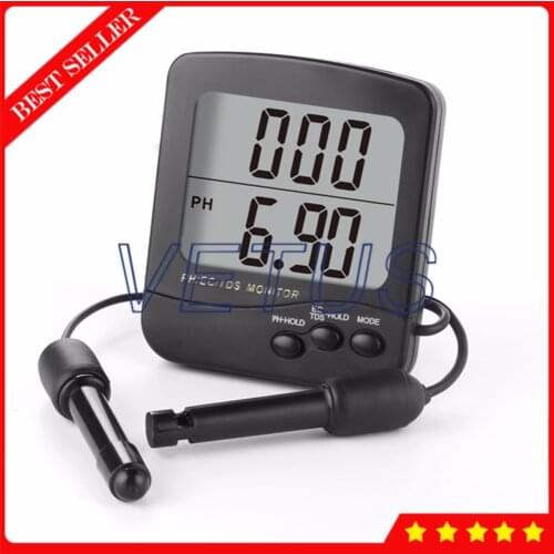PH-02726 Multiparameter water monitoring equipment 3 in 1 Dual-level LCD Digital PH TDS EC Tester Meter