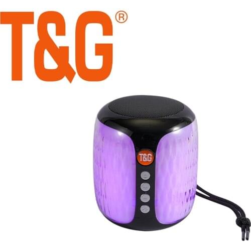 TG611 Portable Wireless Bluetooth-compatible Speaker Smart Cylindrical Luminous Lantern Technology Product Lifting New Speaker