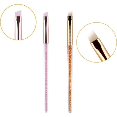 Professional Bevel Eyebrow Brush Pink/Gold Brow Contour Brush Eyeliner Eyeshadow Eye Brow Applicator Women Cosmetic Tools