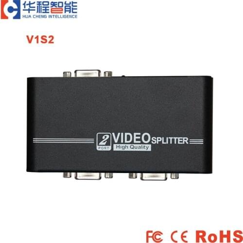 VGA Splitter 1 in 2 out 3 Port VGA Video Signal Amplifier Splitter HD 1080P LED Video Display Splitter Box Like Dtech DT-7352