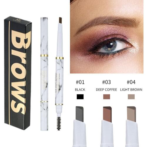 MUSIC ROSE Eye Brow Tint Cosmetics Brown Color Brows Make Up Eyebrow Pencil Waterproof Natural Long Lasting Eyebrows Pen