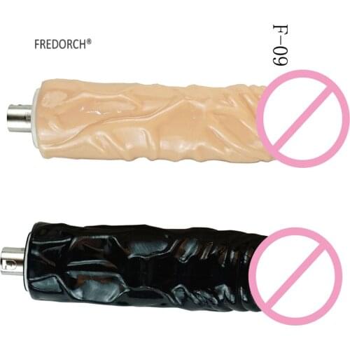 Fredorch Sex Machine Black and Flesh Big Dildo Machine Silicone Attachment Weight 305g for Adult Sex Toys Erotic Goods