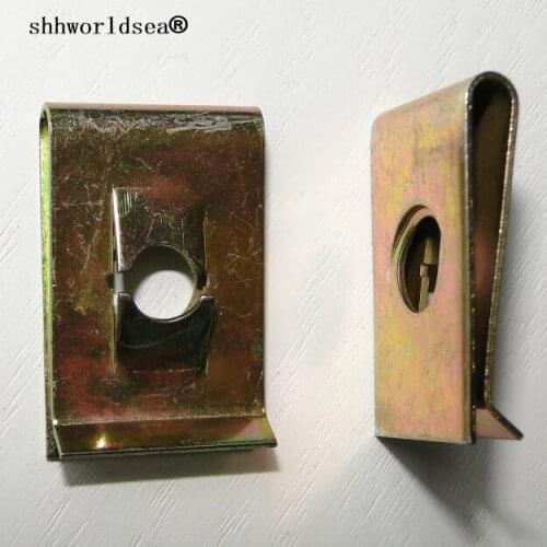 Shhworldsea automotive metal clips and fasteners U-type iron clip zince color
