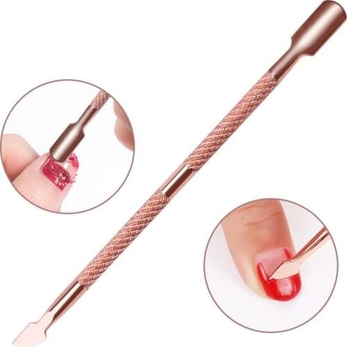 1/2Pcs Stainless Steel Nail Polish Remover Art Accessories Cuticle Peeler Scraper Remove Gel Nail Polish Nail Art Remover Set