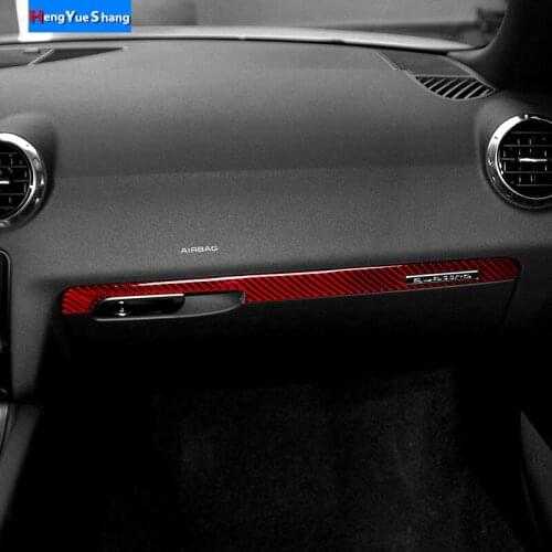 Carbon Fiber Car Co-Pilot Center Console Trim Decorative Cover Stickers For Audi TT 8n 8J MK123 TTRS Auto Interior Accessories