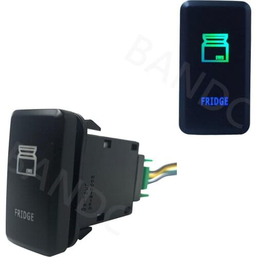 GREEN & BLUE Led Lights, Car FRIDGE Rocker Push Switch with Jumper Wires for Toyota Hilux KUN26R, GGN15R, GGN25R 2005-Current
