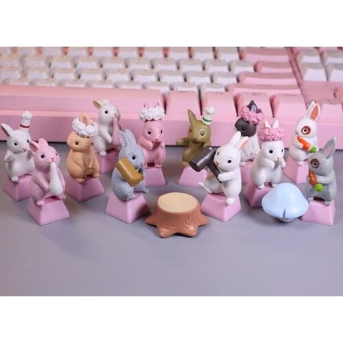 1 piece Handmade personality Key Cap Mechanical Keyboard Keycap Customized Cute pink KeyCap