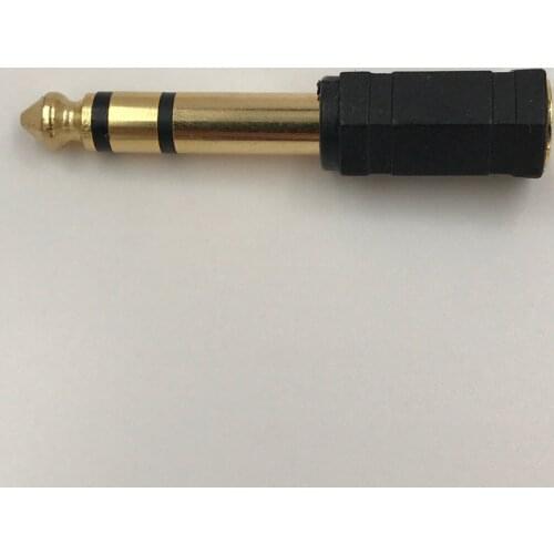 6.5mm Male to 3.5mm Female Stereo Adapter 1/4'' Port to 1/8'' Port Converter Musical instrument Gold Plated 1 Pcs