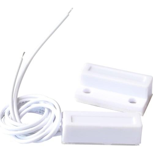 10SETS/LOT MC-38 Wired Door Window Sensor Magnetic Switch for Home Alarm System,When Sensor together,normally Closed NC
