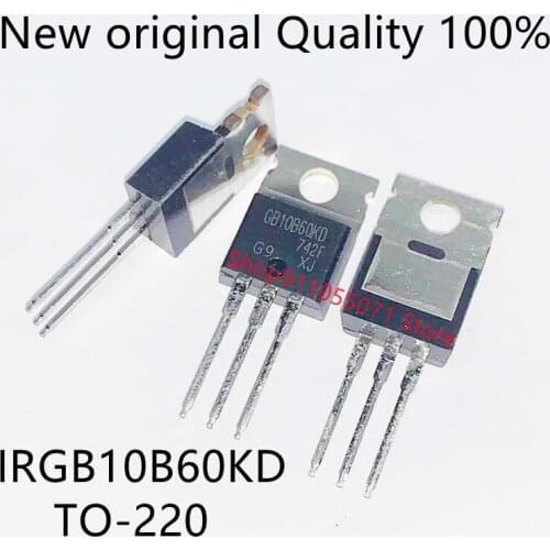 10PCS/LOT GB10B60KD IRGB10B60KD TO-220 600V 12A New spot hot sale