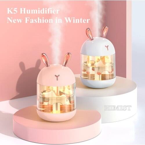 300ML USB Air Humidifier Ultrasonic Cool Mist Maker Fogger with Romantic LED Lamp Cartoon Horse Mini Diffuser Humidificador