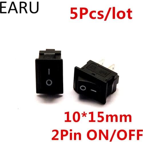 5pcs/lot G130 10*15mm SPST 2PIN ON/OFF Boat Rocker Switch 3A/250V for Auto Car Dash Dashboard Truck RV ATV Home Model KCD1