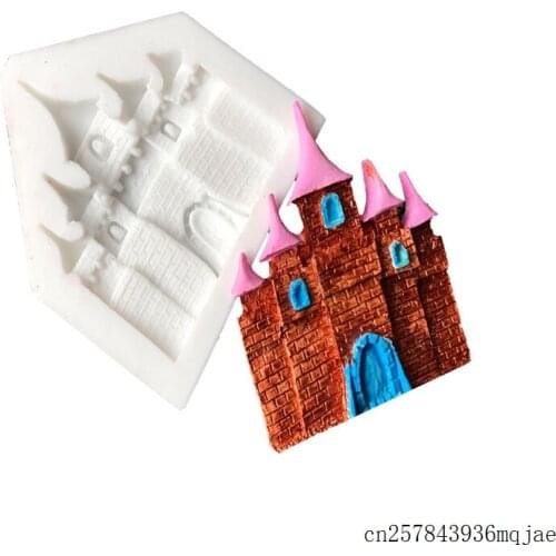 50pcs Castle Mould Cake Fondant Silicone Castle Shaped Ice Molds Fairy Tale Chocolate Mould Decoration Tool Candy Baking Tools