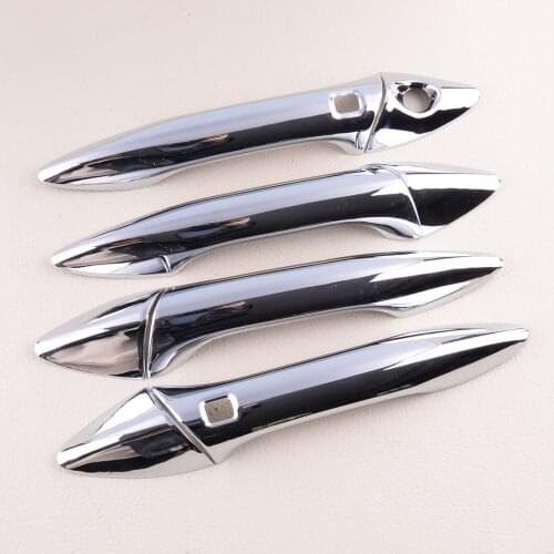 8pcs Car Exterior Chrome Smart Door Handle Cover Trim Decoration Fit for Hyundai Elantra Sedan Avante 2012 2013 2014 2015 2016