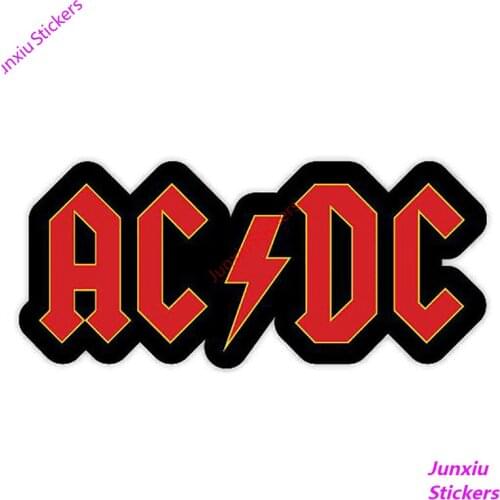 AC DC Music Vinyl Decal Funny Car Sticker for Car Truck Window Bumper Laptop Decals Decoration Car Accessories KK 13*6cm