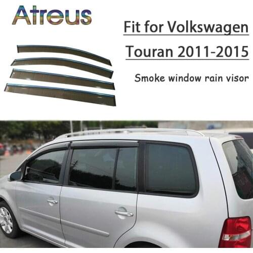 Atreus 1set ABS For 2015 2014 2013-2011 VW Volkswagen Touran Accessories Car Vent Sun Deflectors Guard Smoke Window Rain Visor