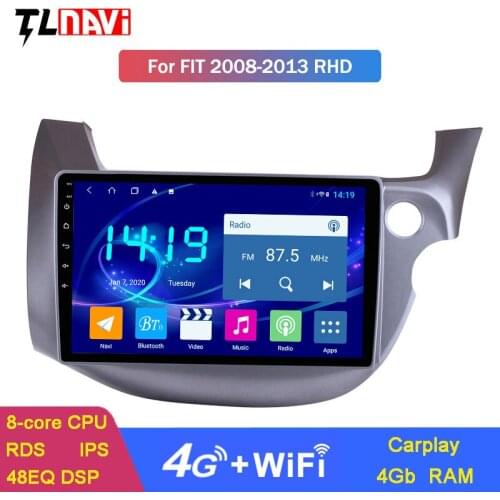 4G+64G 10 inch IPS 2.5D Screen Car GPS Navigation For Honda Fit 2008-2013 Right Hand Drive Stereo Audio