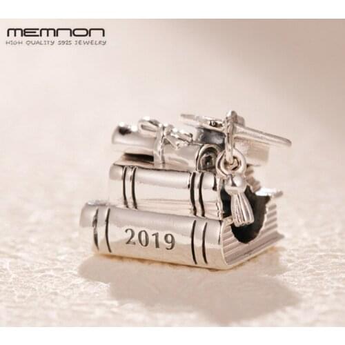 100% 925 Sterling Silver 2019 Cap Book Scroll Charms fit Original charm beads bracelets bangles DIY gift to mom fine jewelry