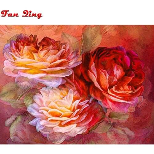 Diy Diamond Embroidery Peony Full Square Round Rhinestone Mosaic Cross Stitch Flower Painting Handmade Home Decoration