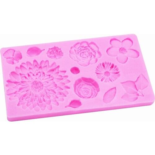 DIY Sugar craft Cake Vintage Bean paste flower Silicone Mold Fondant Mold Cake decorating Tools Gum paste Mold