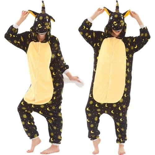 Women Unicorn Cat Onesies Animal Adult Unisex Winter Pajama Sleep Jumpsuit Cartoon Stitch Funny Suit Flannel Outfit