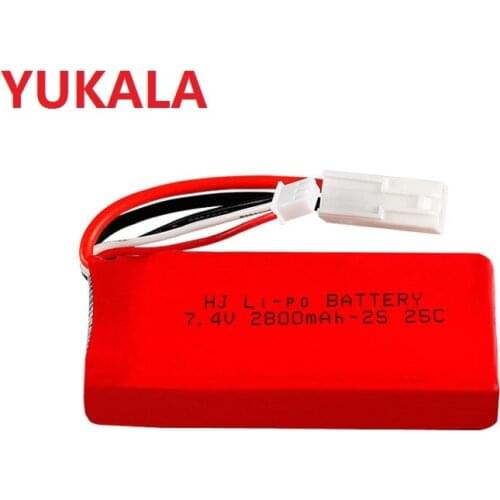 FT009 Wltoys WL912-A Upgraded 7.4V 2800mAh 25C Lipo Battery 2S for Feilun FT009 wltoys WL912-A RC racing Boat Spare Parts
