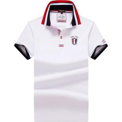 Good Quality Cotton White Short Sleeve Solid Color Embroidery Brand Us Tops T Male Horse Summer Polos For Men